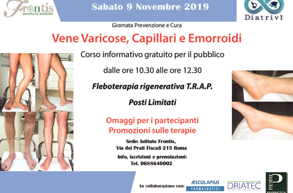 Capillari, vene varicose ed emorroidi. Terapia rigenerativa ambulatoriale progressiva TRAP