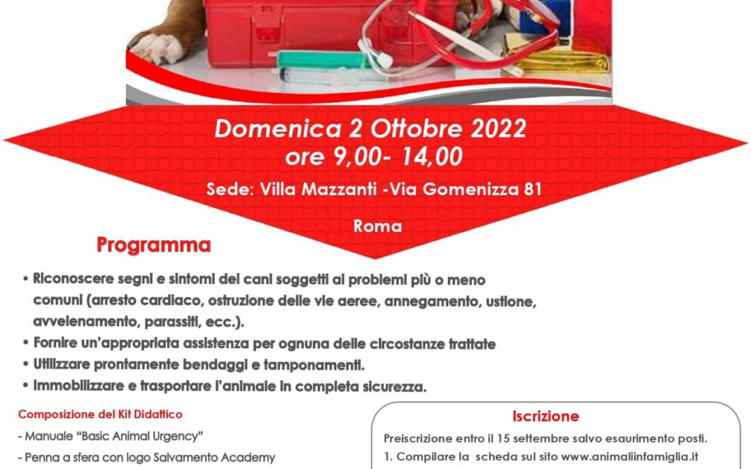 Corso BAU – Basic Animal Urgency