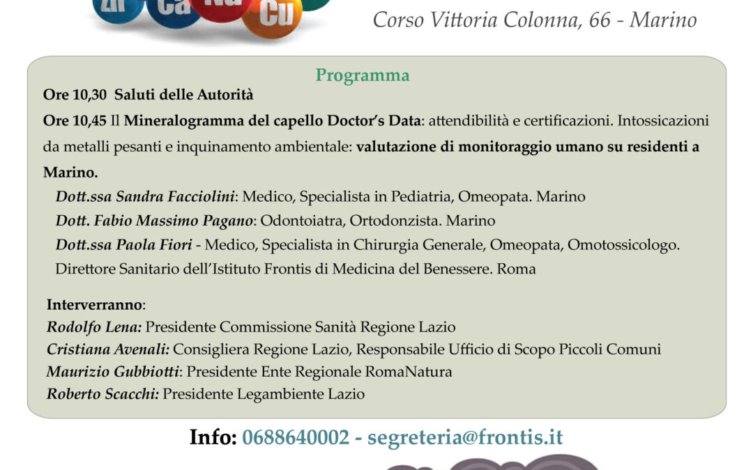 Monitoraggio di Inquinanti Ambientali con Mineralogramma – Marino